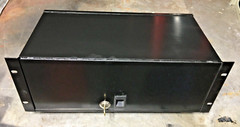 Rack Lockbox 16-gauge steel, mounts in audio rack cases 19-W 9-D 7-H