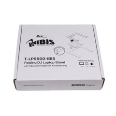 ProX T-LPS900BLK Black Ibis Folding DJ Studio Laptop Stand w Adjustable Tray
