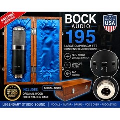 David Bock Audio 195 FET Large Diaphragm Condenser Microphone w Wood Case USA