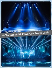 8 Channel PowerCon Breakout Cable for Stage Lights, LED Screens, Pro Audio & Mor