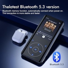 MP3 Player with Bluetooth 5.3, Speaker, 2.4 inch Screen, Portable Music 64GB