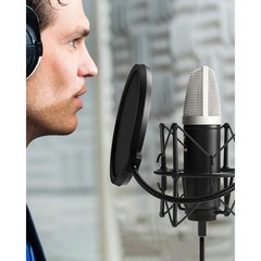 Condenser Microphone 192kHz/24Bit USB Cardioid Computer Mic Set for Studio