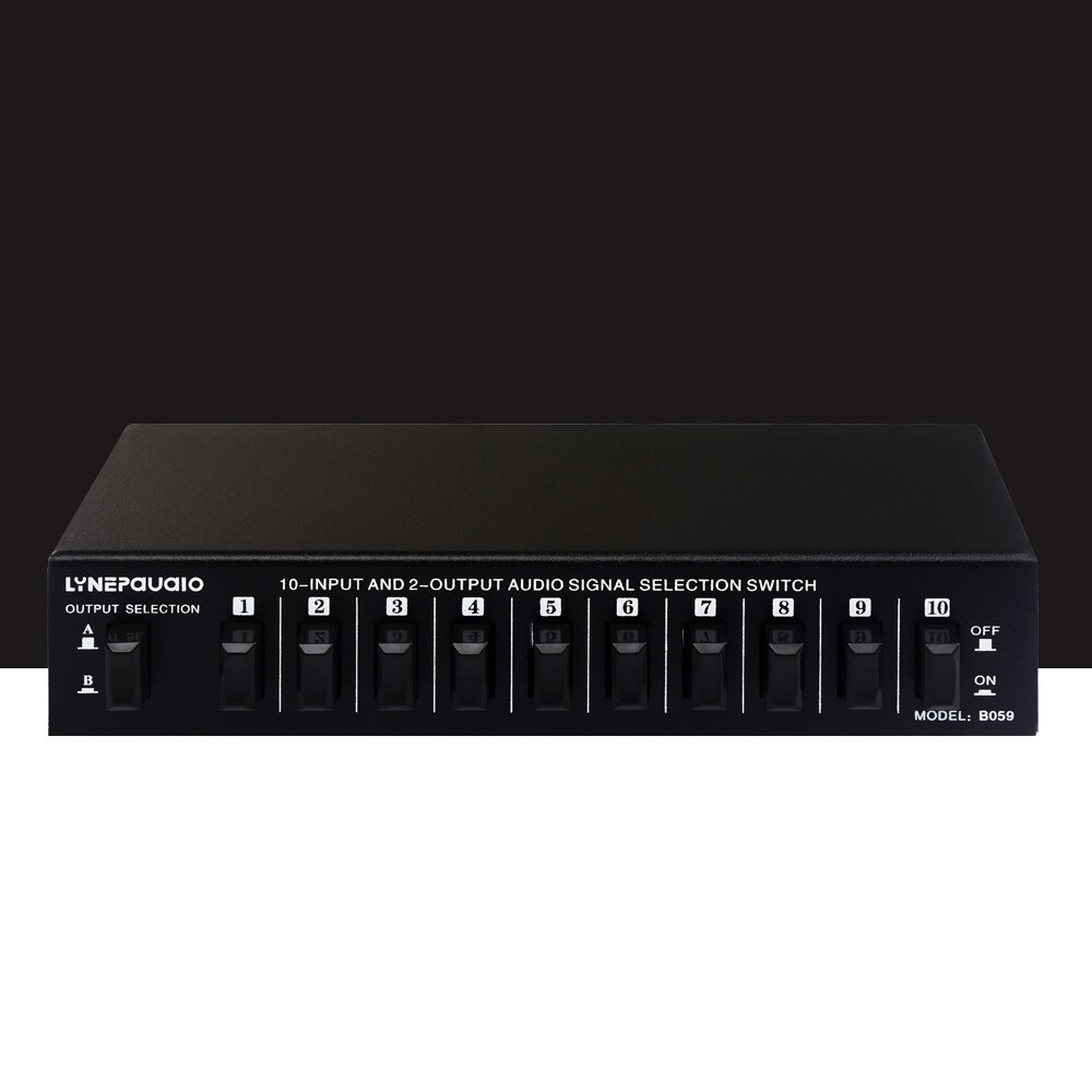 B059 Audio Switcher RCA Audio Selector Lossless Bidirectional Switching