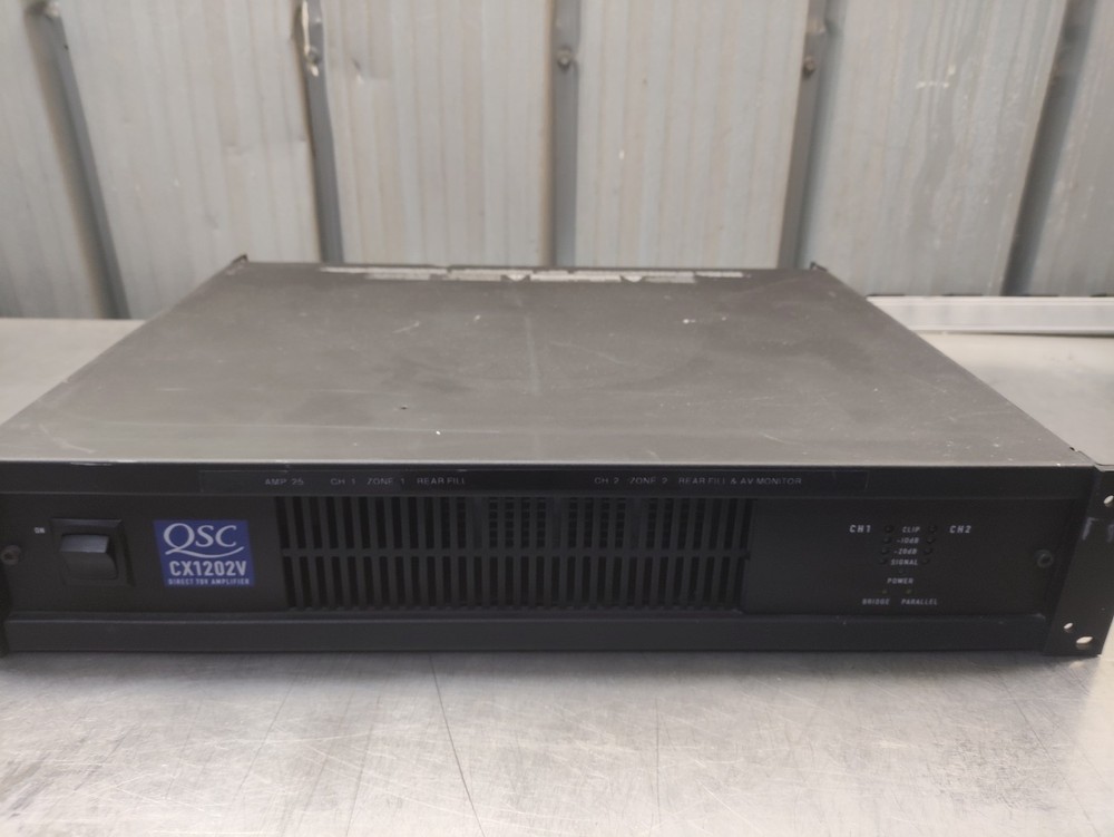 QSC CX1202V 1200W 70V 2-Channel Power Amplifier (Fully tested and working)