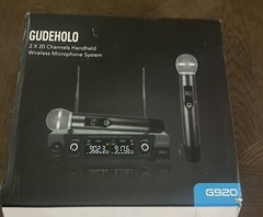 Wireless Microphone System GUDEHOLO Metal Dual Professional Home KTV Set