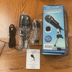 SLIDE Podcasting Kit: Condenser Mic, Mini Tripod & Windscreen Pop Filter New