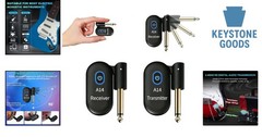 A14 Wireless Guitar System – 2.4GHz, 90° Rotatable, 100ft Range, Plug & Play …
