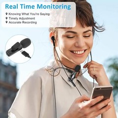 Lavalier Microphone Wireless Audio Video Recording Mini Mic For Android / iPhone