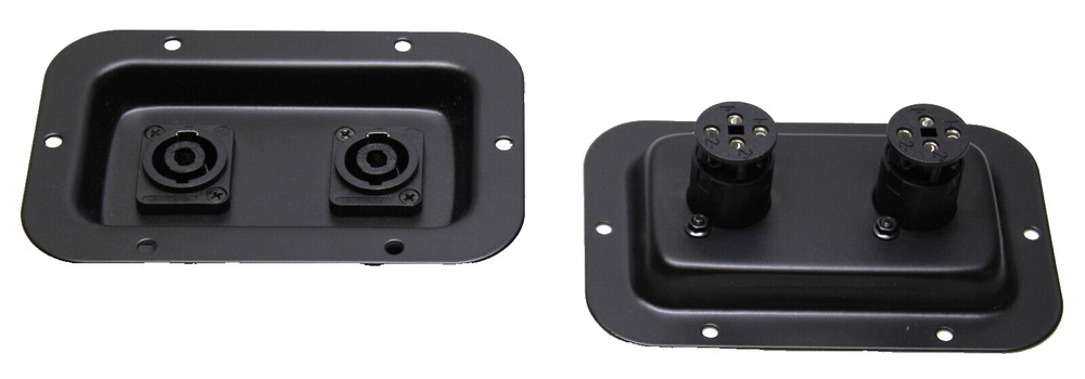(2) Two Jack Plates w/ Neutrik NL4MP-ST Dual SpeakON w/ 4 Pole Screw Terminals