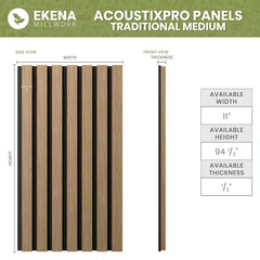 Acousticpro 1 In. X 1 Ft. X 8 Ft. Noise Cancelling Traditional MDF Sound Absorbi