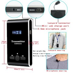 EXMAX® ATG-100T 195MHz Wireless Tour Guide System Interpreter Equipment