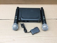 Wirless lav w handheld dsp microphone system w echo EQ Anti-howing 200 ch