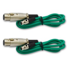 2,Mini XLR Female plug to Normal XLR 3-Pin Audio Microphone Shielded Cable Cord