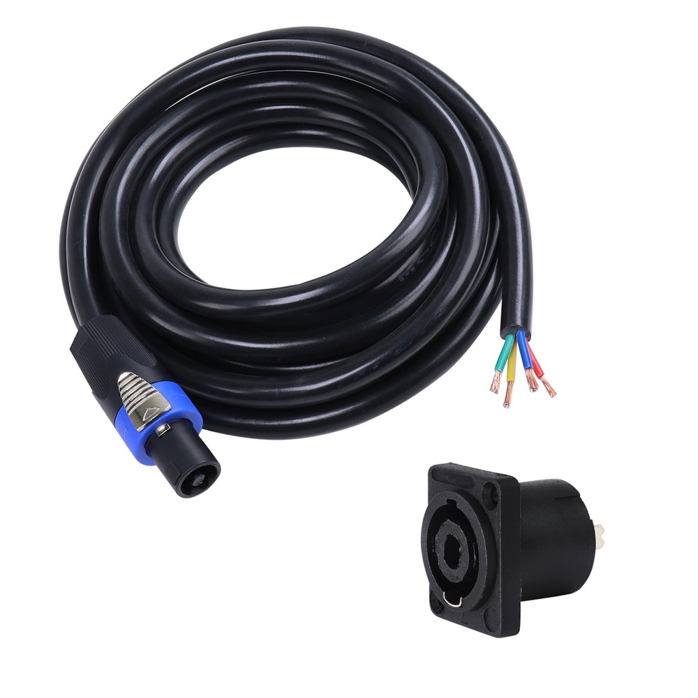 12 Gauge Open End 4 Wire Speakon Cable NL4FC Twist Lock 4 Core Speak-on Cables