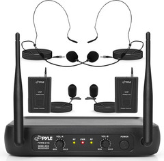 Dual Channel Wireless Microphone System – VHF Fixed Dual Frequency Wireless Mic