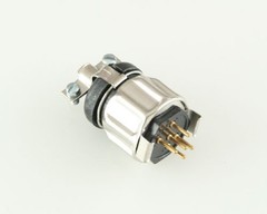 5-Pin Male Miniature Hexagonal Panel Connector Socket Sleeve Hood 126-217