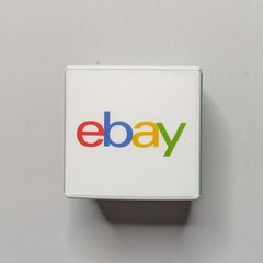 eBay Open 25 Microphone Flag. Square. Cube. Sign. Hand Held
