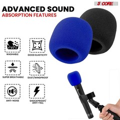 5Core Microphone Windscreen Pop Filter Sponge Foam Wind Shield Mic Cover