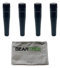 Barton B507A The Tone Ranger Dynamic Instrument Microphone, 4Pack w Polish Cloth