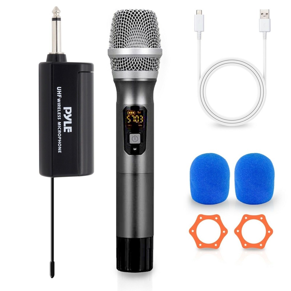 Pyle PDWMU103 UHF Wireless Handheld Mic Microphone System W/Wireless Transmitter