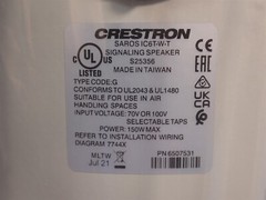Crestron Saros IC6T-W-T 6.5″ 2-Way In-Ceiling Speaker White Txtured Single (E39)