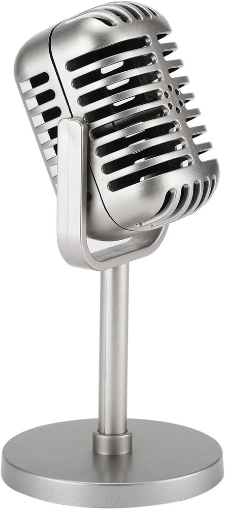 Classic Retro Style Microphone Prop, Fake Vintage Microphone Prop Model
