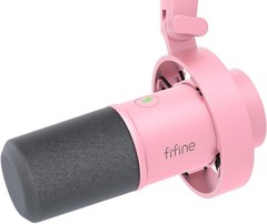 FIFINE K688 Dynamic Podcast Microphone Pink USB/XLR Cardioid Used