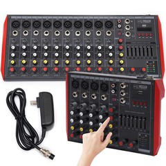 Pro 6 Channel Bluetooth Studio Audio Mixer Live Sound Mixing Console w/USB 110V