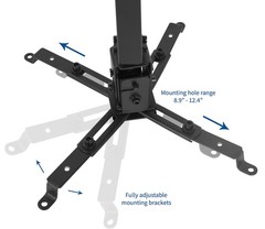 VIVO Universal Adjustable Wall Ceiling Projector Mount Bracket, Black
