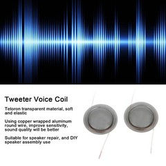2pcs Tweeter Voice Coil Transparent Sound Film Dome Tweeter Accessory