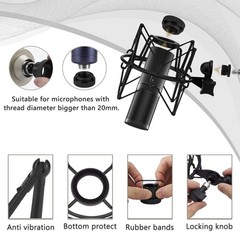 for Creators Microphone Shock Mount Compatible with TONOR Q9, TC20, TC40, TC-…