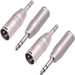 4 Pack 1/4″ TRS to XLR Adapter, Balanced Quarter Inch 6.35mm Male to XLR Male