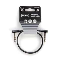 , 1/4-Inch Right Angle MXR Ribbon TRS Patch Cable 1 Ft|0.3 M (DCISTR1RR)