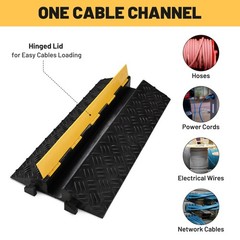 Yescom Cable Ramp 1/2/3 Channel Hose Cover 39.37″x22.83″x4.72″ Speed Bump