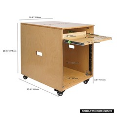 Sound Town Plywood 10U Studio Rack Desk with Slide-Out Tray (SDRK-ST10)