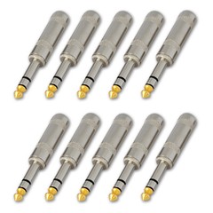 10,1/4 Stereo TRS heavy duty male audio speaker guitar cable connector plug JACK