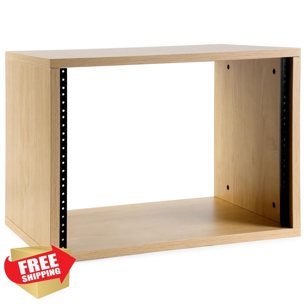 AcouZen 8U Natural Woodgrain Studio Rack