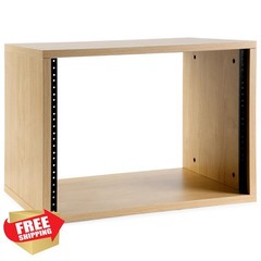 AcouZen 8U Natural Woodgrain Studio Rack
