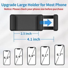 Universal Mic Stand Holder for Microphone Stand Fits Most 3.5″ – 7.5″ Smartph…