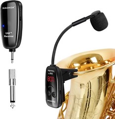 High-Sensitivity Wireless Sax Mic – Digital Display, Long Battery Life, 164ft