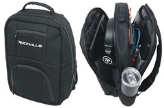 Rockville DJBP24 Rugged DJ Compact Backpack with 11 Compartments/Fits 17″ Laptop