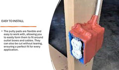Acoustical Putty Pads – Moldable Soundproofing Pad – Fire Stop for Electrical