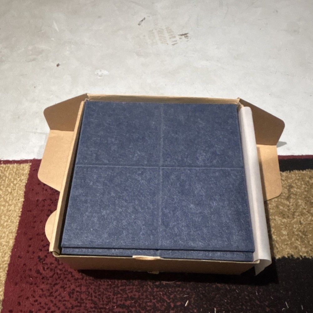 Dark Blue Felt Acoustic Panels Pack of 10 for Wall Ceiling Room