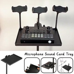 Microphone Sound Card Tray Multimedia Stand For Tripod Live Broadcast Universal