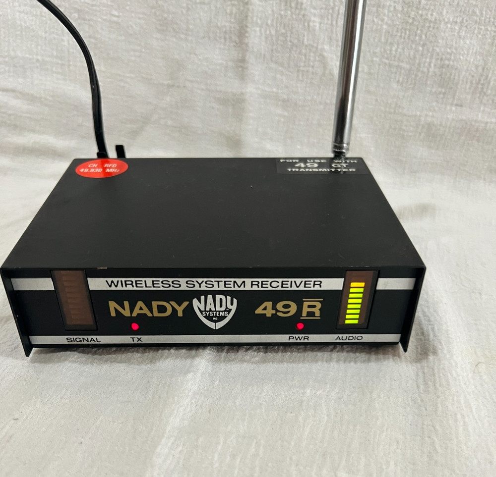 wireless system receiver NADY 49R D.C. 12-15V A.C. 117V w/Antenna