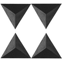 Foroomaco Triangular Pyramid Bass Traps – 4 Pack for Ceiling Corners