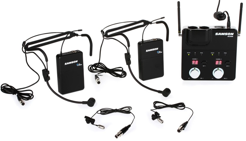 Samson Concert 288m Presentation Dual-Channel Wireless System w/LM7 Laveliers