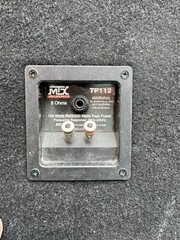 MTX AUDIO 2-way Speakers Model: TP112. 8 Ohm. 150watts RMS. 300watts Peak.