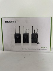 MOURIV MR-KG2 Wireless Lav Mic System, 16-Channel UHF Wireless Lavalier Microph.