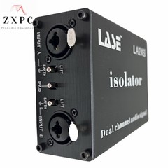 LASE LA2XS Dual-Channel Audio Isolator Noise Reduction Filter Eliminates Noise